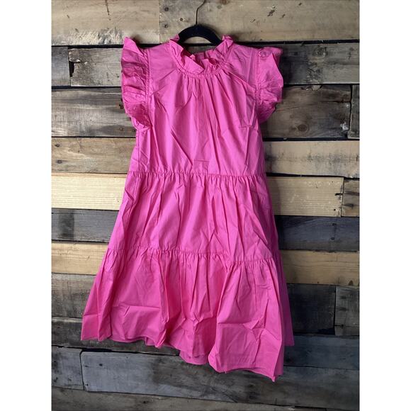 Shop The Mint Girls Dress Pink Size 10/12 Ruffles - Picture 1 of 3